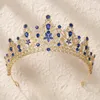 fi Luxe Dames Bruiloft Haar Tiara Fonkelende Kristallen Rijnste Kroon Haarbanden Bruiloft Sieraden Accories Hoofddeksels 32sf #