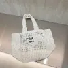 vacances luxe plage fourre-tout sac designer marque lettre évider femme shopping sac à main grand été tricot sac à bandoulière paille luxe évider sac à main décontracté