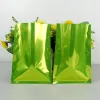 wholesale Sacs d'emballage de thermoscellage en aluminium thermoscellables sous vide, échantillon de pochette de valve alimentaire en feuille de Mylar vert, Mylar ZZ