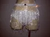 Bling Rhinest Bikini Tenfit Crystals Tassel Bra Short Sexy Party Sequins BodySuit Bra Costumes Show de la boîte de nuit DR F9QK #