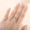 Cluster Rings Bague Ringen Pure S925 Ring Sterling Silver 925 Jewelry Heart-Shaped Hollow Out Female Opening Justerable for Dating Gift