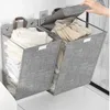 Worki do prania Składany koszyk klejny Duża pojemność brudne ubrania Punch Bezpłatne wiszące domowe pudełko do przechowywania