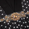 yitglian Women Autumn Luxury Diamd Flare Lg Sleeve Classic Polka Dot Checked Tunic Blouse Plus Size Top Shirts W097 R0Xq#
