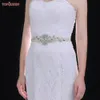 Topqueen Belie di lusso di lusso Shiny Rhinestes Blue Stes Bride Wedding Dr S Women's Accories Gown Appliques S487 31uy#