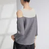 T-shirts Femmes Chemise pour femmes Printemps Mode Contraste Couleur Patchwork Stretch Lâche Miyake Plissé Top Col Rond Pulls Femme