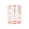 Vases Golden Pen Holder Nordic Style Rose Gold Office Supplies Multifunctional Iron Makeup Brush Home Decoration