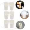 Bicchieri usa e getta Cannucce 50 pezzi Tazze da dessert Contenitori per alimenti Cartone Patatine fritte Tazze di carta Kraft Plastica