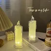 Dekorativa figurer Simulering Candle Night Lamp Bedside Bedroom Sleep Light Girl Heart atmosfär sovsal dekoration Ornament