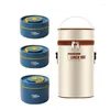 Dijkartikelen Sets Warm lunchcontainer Roestvrij staal Thermisch draagbare Bento Box Blue B Losse te gebruiken