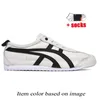 OG Designer de moda Tiger México 66 Casual Sapatos Couro Onitsukass Trainers planos brancos pretos azuis azuis prateados tigres femininos cornners esportivos tênis esportivos