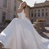 Sodigne Elegante raso 2023 Sposa Dres Collo quadrato Una linea di abiti da sposa Backl Sera Dr Donna per la cerimonia nuziale A6Ot #