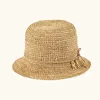 Moda verão artesanal ráfia chapéu de palha para mulheres elegante carta praia borda larga boater balde designer chapéus chapeau 240320