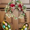 Decorative Flowers Easter Artificial Garlands Greenery Leaves Vine String Spring Garland For Porch Farmhouse Front Door Garden Mantels