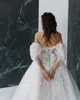 Изящные горячие продажи 3D FrСвадебные платья со съемными рукавами Свадебные платья Милая свадебная одежда с открытой спиной и аппликацией r9FR #