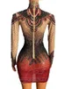 Abbigliamento da donna personalizzato Hot Diamd elastico di alta qualità rosso colorato Dr 2024 New Fi l8nO #