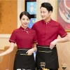 waiter Shop Clothes Work Uniform Hotel Fast Waitr Sleeve Overalls Restaurant Breathable Food Woman Short Female Shirt G4EG#