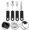 Ensemble de vaisselle 4 PCS Aldult Cutlery Cutlery Elder Catepoons Disabled Table Table Varelle Ustensiles pour adultes