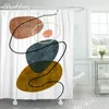 Shower Curtains Abstract Curtain Digital Printing Waterproof With Hooks Bathroom Products 3D Bath Decorative