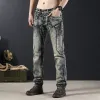 Homem calças de cowboy retro calças 90s streetwear jeans masculinos em linha reta motocicleta baixa ascensão harajuku luxo regular xs estilo coreano o8aP #