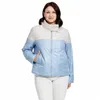 Astrid 2023 Winter Women's Coat Women Parka fi Warm Plus Size JacketカジュアルCtrastカラーステッチルーズレミス服l9fy＃