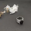 Designer de ponta anel dy ring ring clássico 925 prata esterlina retro de dois tons cross pérolas multicoloria jóias femininas luxuosa presente de casamento de diamante presente do dia das mães