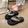 أحذية Slippers Women's Summer Cloak Flash Slide Platform Rubber 2024 Women Chaussure Femme