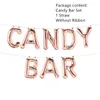 Partydekoration Candy Bar Gold Silber Folienballons Geburtstag Hochzeit 1 Jahr altes Ballonpaket