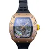 Ny mode casual classic Trend Designer Watch Richar M Automatisk mekanisk klocka Swiss High Quality Watch Hnak