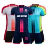 2223 Custom Soccer Jersey Set for Men Kids Quick Drying Breathable Man Children 2 Piece Team Club Training Football Uniform Set 240319