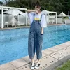 Jean femme printemps automne salopette en jean Version coréenne des Leggings amples mode rajeunissant style occidental