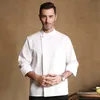 Kurtka szefa kuchni unisex krótkie/lg Sleeve kuchenne koszule kucharze do ciasta restauracja kelner mundurowy top 58ra#
