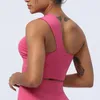 Yoga Outfit Sexy Une Épaule Sport Soutien-Gorge Femmes Gym Irrégulière Stretch Sous-Vêtements D'entraînement Avec Coussinets Solide Séchage Rapide Sportif Débardeurs