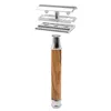 Новый 2024 Vintage Doubled Swide Razor Vintage Holder Holder Natural Wood Olive Wood Moce Handle1.Для винтажной двусторонней бритвы