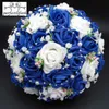 Perfectlifeoh Bouquet De Mariée Vente Chaude Artificielle Rose Frs Perles Mariée Mariée Dentelle Accents Bouquets De Mariage avec Ribb 87Q6 #