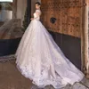Najnowsza suknia balowa ślub Dr LG Sleeve szata de Mariee Illusi Back Trouwjurk O-Neck Wspaniały sukienka na Wesele Brautkleid d2rz#