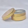 80 g/2.7 oz Round Portable Refilleerbare gouden aluminium potpot cosmetische lotion fles lege crème container tin