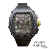 RM11 Luxury Mens Mechanics Watch Swiss Carbon Fiber Mechanical Watch Mens Personaly
