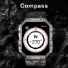 GW55 montre intelligente hommes Sports de plein air 2.02 pouces grand écran IP68 étanche boussole moniteur de fréquence cardiaque Smartwatch