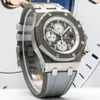 Orologio da polso AP Orologio da polso 26470 Royal Oak Offshore calibro 42 titanio metallo grigio quadrante datario visualizzazione orologio meccanico automatico da uomo