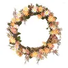 Guirnaldas de flores decorativas Margaritas artificiales Guirnalda de flores 45 cm Puerta Polvo naranja Festival de Navidad para entrega de caída frontal Inicio Gar Otlrm