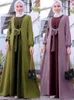 Ethnische Kleidung Ramadan Muslim Hijab Abaya Modest Kleid für Frauen Eid Saudi-Arabien Islam Langarm Kaftan Robe Elegante Maxi Vestidos 2024