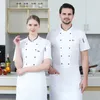 Männer schwarz Chef Jacke Sommer Chef Mantel Kurzarm Apr Chef Chef Uniform Restaurant Hotel Küche Kochen Kleidung womenCustom g4ej #