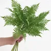 Fausses plantes décoratives sans taille, simulation réaliste de feuilles de Pteris, accessoires d'intérieur pour toutes les saisons, lot de 5 photographies