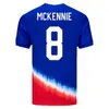 2024 Birleşik Devletler Jersey Fan Oyuncu Versiyonu Erkek Çocuk Futbol Kiti ABD Ev Away Futbol Jersey Musah Reyna McKennie Pulisic Futbol Jersey Americas Futbol Gömlekleri