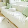 Stol täcker 4 säsonger Universal Sofa Cover Simple Modern Combination Full Package Anti-Slip Nordic Style Polyester Fabric