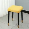 Pokrywa krzesełka kwadratowa okładka stołka miękka elastyczna stołek barowy solidny wystrój domu wielokrotnego użytku