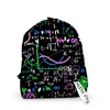 Mochila dos desenhos animados fórmula matemática diversão química mochilas meninos/meninas alunos sacos de escola 3d chaveiros oxford à prova dwaterproof água pequeno