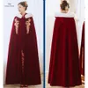 winter Lg Warm Wedding capes Wedding Cloak Floor Length Bride shawl Veet Coat Adult Bridal Wrap 643V#