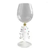 Wine Glasses Christmas Tree Red Glass Borosilicate Champagne Goblet Cup Home Living Room Decorate Gift Cups