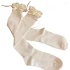 Calzini da donna Ballet Bow Filly Calze al ginocchio Lolitas Vitello